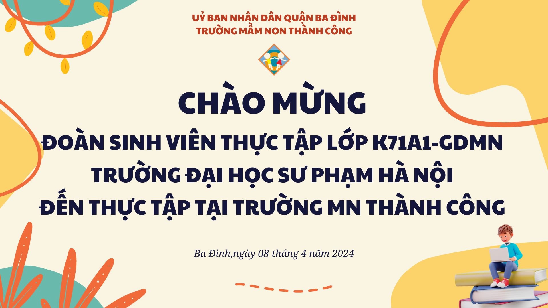 Trường mầm non Thành Công đón đoàn thực tập lớp K71A2 - GDMN Trường Đại học Sư Phạm Hà Nội.